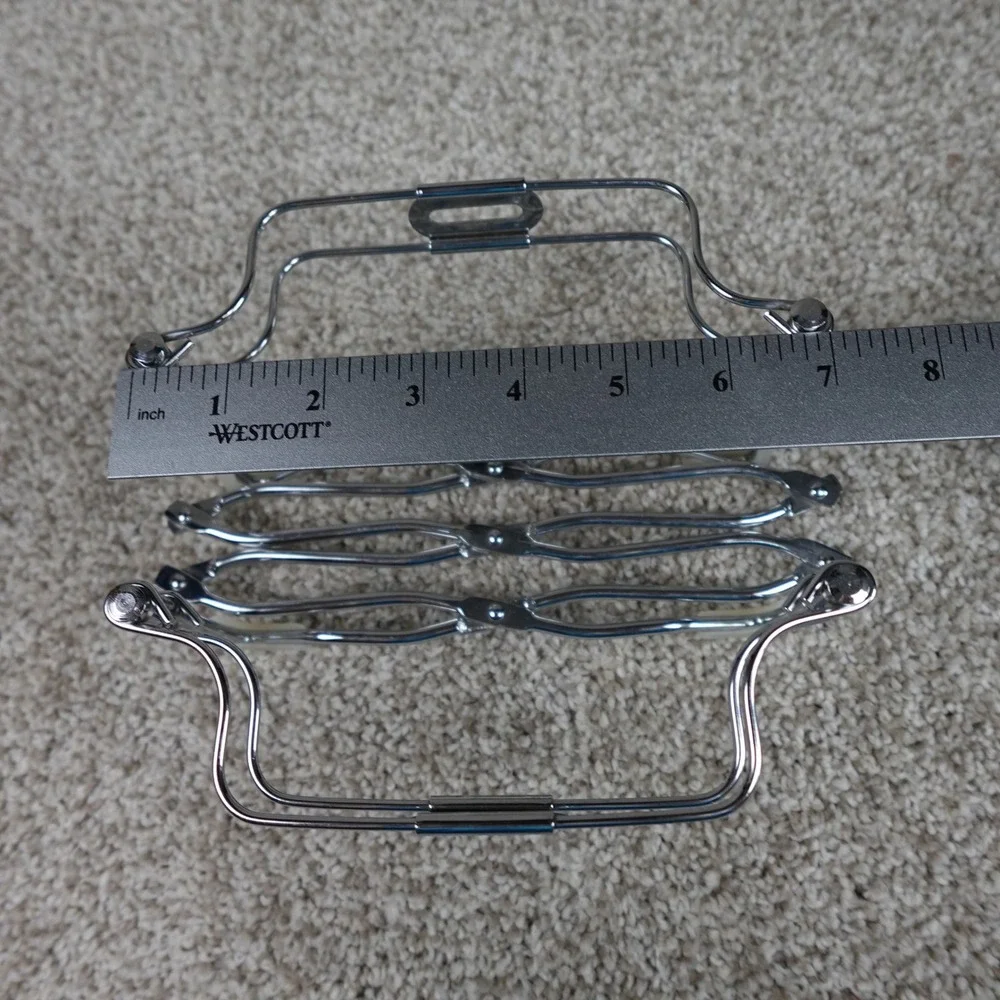 Chrome Expandable Trivet Adjustable Accordion Pot Holder Silver Kitchen Rack